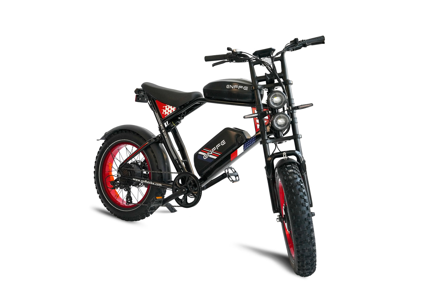Enffe Adult Electric Bike 48V 1500W Motor 48V 45 Ah Lithium Battery Top Speed Up to 30 MPH Range Up to 100 Miles