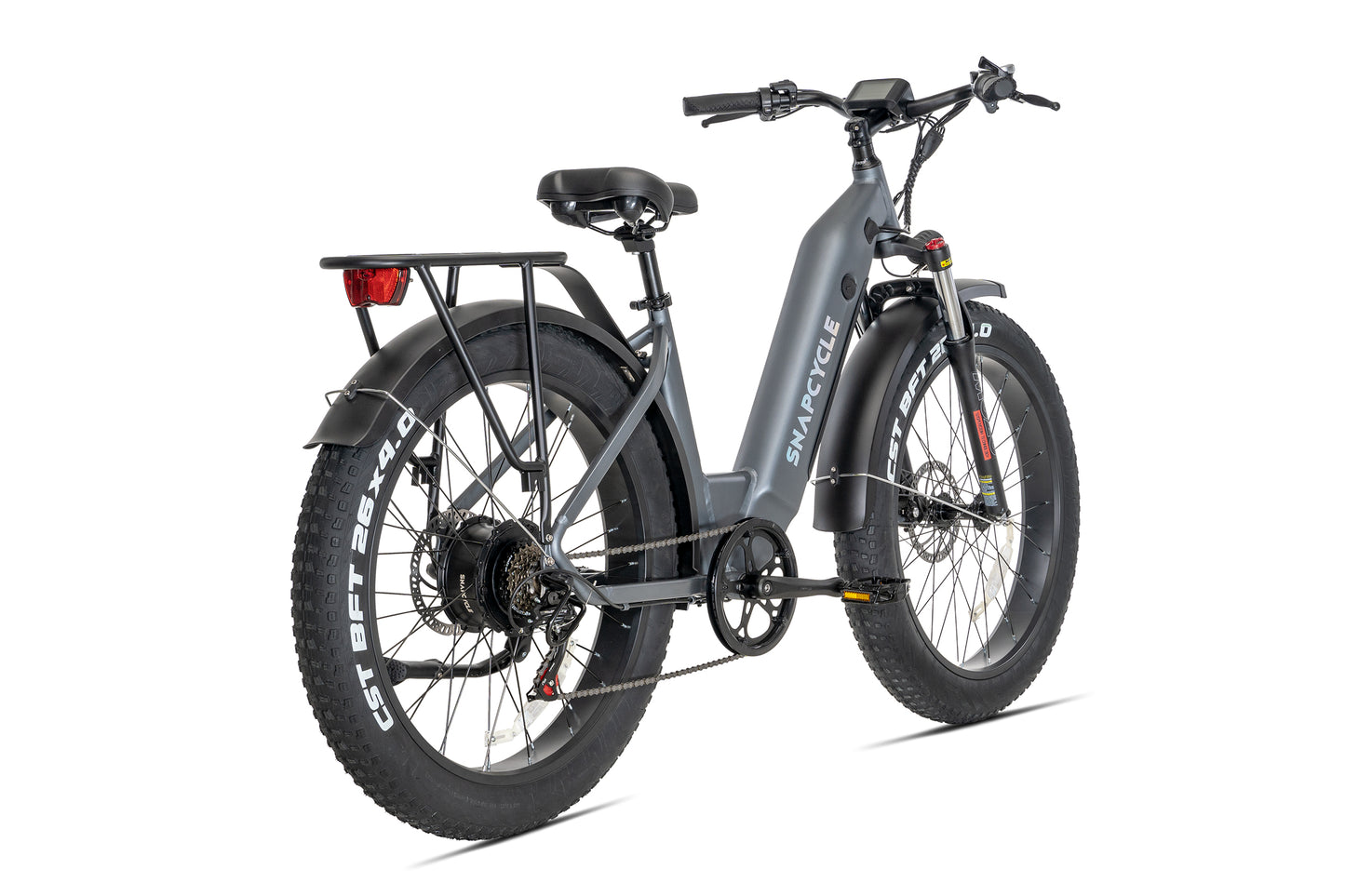 R1 Step Electric Bike for Adults, 1200W Peak Motor 28MPH, 672Wh Samsung Battery, 40+ Mile Range, 26"x4" Fat Tires, Shimano 7-Speed, Hydraulic Brakes, UL Certified