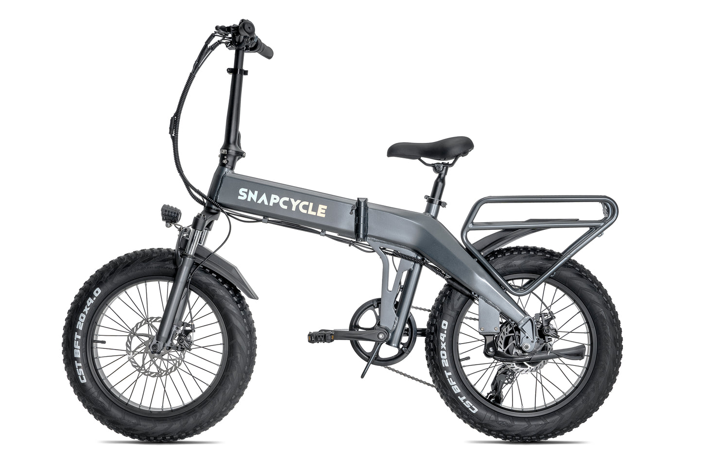 S1 Foldable Electric Bike for Adults, 750W Motor, 48V 15Ah Battery, 20"x4.0" Fat Tires, 7-Speed, Dual Suspension, Compact Folding E-Bike