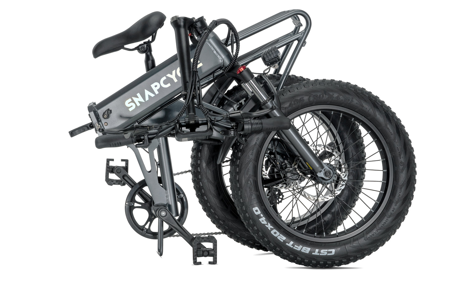 S1 Foldable Electric Bike for Adults, 750W Motor, 48V 15Ah Battery, 20"x4.0" Fat Tires, 7-Speed, Dual Suspension, Compact Folding E-Bike