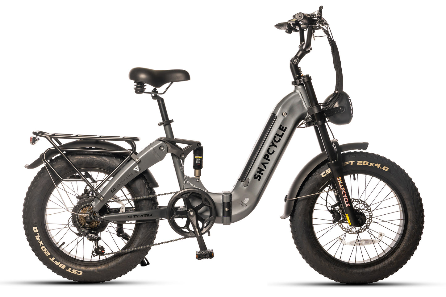 UGBEST Storm Electric Bike for Adults, 750W Motor, 48V 15Ah Samsung Battery, 20"x4.0" Fat Tires, Shimano 7-Speed, Dual Suspension, Removable Battery E-Bike for All-Terrain Riding