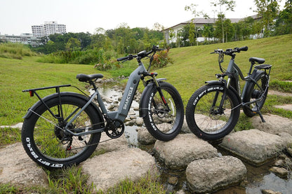 R1 Step Electric Bike for Adults, 1200W Peak Motor 28MPH, 672Wh Samsung Battery, 40+ Mile Range, 26"x4" Fat Tires, Shimano 7-Speed, Hydraulic Brakes, UL Certified