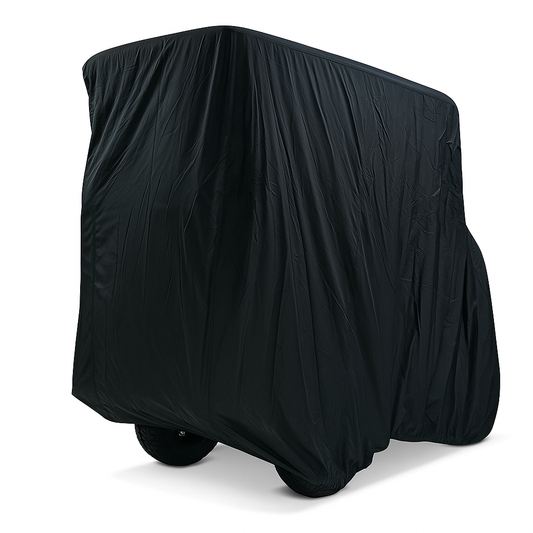 Dr. Gooliu All-Weather Cover for Golf Cart and UTV, Superior Water Resistance with Tri-Waterproof Coating, Fits Most 2-4 Passenger Carts, Reflective Stripes for Safety