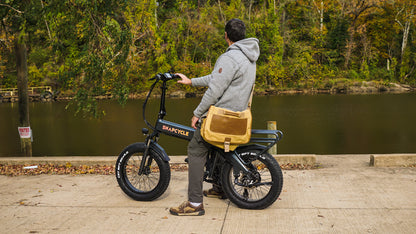 S1 Foldable Electric Bike for Adults, 750W Motor, 48V 15Ah Battery, 20"x4.0" Fat Tires, 7-Speed, Dual Suspension, Compact Folding E-Bike