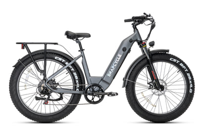 R1 Step Electric Bike for Adults, 1200W Peak Motor 28MPH, 672Wh Samsung Battery, 40+ Mile Range, 26"x4" Fat Tires, Shimano 7-Speed, Hydraulic Brakes, UL Certified