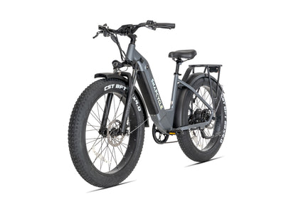 R1 Step Electric Bike for Adults, 1200W Peak Motor 28MPH, 672Wh Samsung Battery, 40+ Mile Range, 26"x4" Fat Tires, Shimano 7-Speed, Hydraulic Brakes, UL Certified